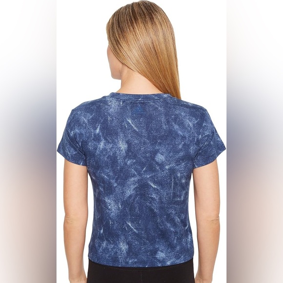 Adidas Women's Blue Tie-Dye Short Sleeve Tee - Picture 3 of 8